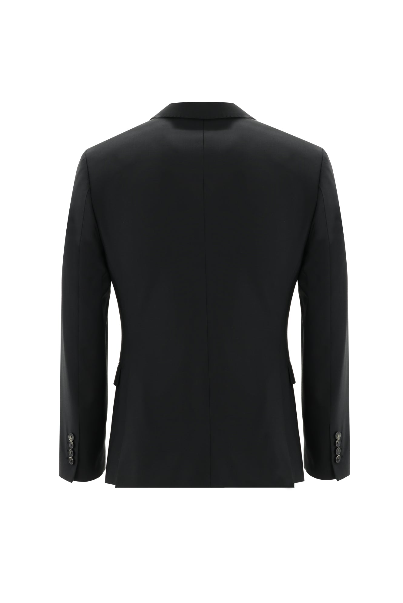 Siyah Super Slim Fit Ekstra Dar Kesim Fit Yünlü Klasik Takım Elbise