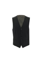 Siyah Regular Fit Yünlü Yelekli Takım Elbise