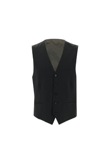 Siyah Regular Fit Yünlü Yelekli Takım Elbise