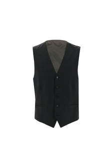 Siyah 6 Drop Regular Fit Standart Kesim Yünlü Yelekli Tak?m Elbise-Abdullah Ki??l?