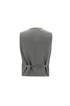 Siyah Regular Fit Yünlü Yelekli Takım Elbise