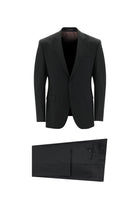 Siyah Slim Fit Dar Kesim Yünlü Klasik Takım Elbise
