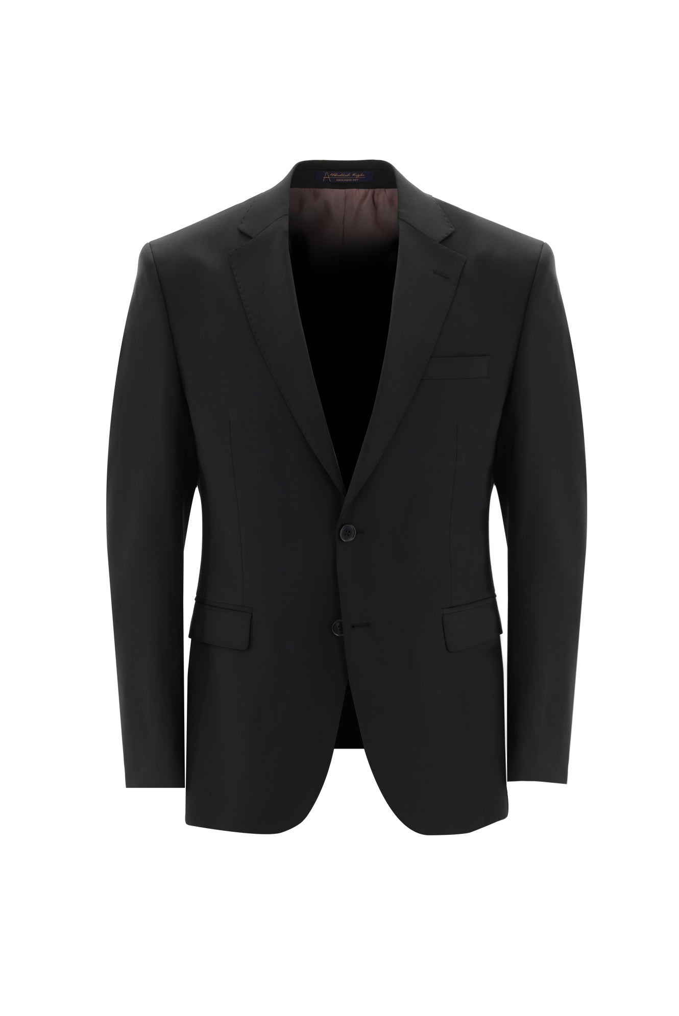 Siyah 7 Drop Slim Fit Dar Kesim Yünlü Tak?m Elbise-Abdullah Ki??l?