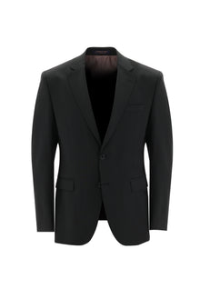 Siyah 7 Drop Slim Fit Dar Kesim Yünlü Tak?m Elbise-Abdullah Ki??l?