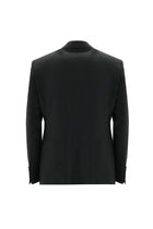 Siyah Slim Fit Dar Kesim Yünlü Klasik Takım Elbise