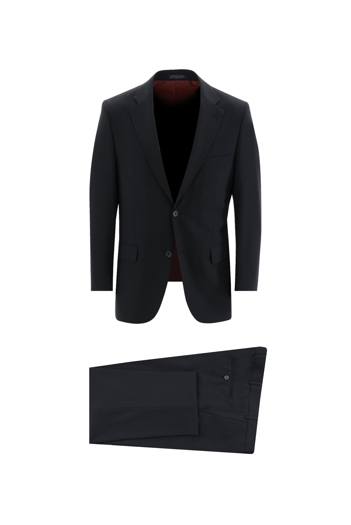 Siyah Lacivert Relaxed Fit Rahat Kesim Yünlü Klasik Takım Elbise