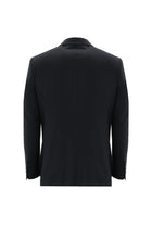 Siyah Lacivert Relaxed Fit Rahat Kesim Yünlü Klasik Takım Elbise