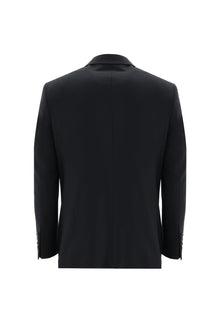 Siyah Lacivert Relaxed Fit Rahat Kesim Yünlü Klasik Takım Elbise