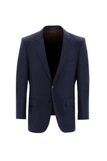 Koyu Lacivert 6 Drop Regular Fit Standart Kesim Yünlü Tak?m Elbise-Abdullah Ki??l?