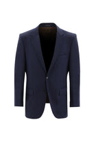 Koyu Lacivert Regular Fit Yünlü Klasik Takım Elbise