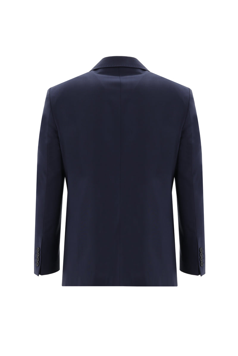 Koyu Lacivert Regular Fit Yünlü Klasik Takım Elbise