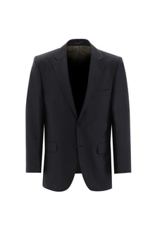 Siyah Lacivert 6 Drop Regular Fit Standart Kesim Yünlü Tak?m Elbise-Abdullah Ki??l?