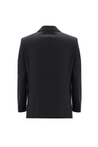 Siyah Lacivert Regular Fit Yünlü Klasik Takım Elbise