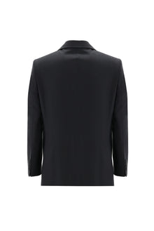 Siyah Lacivert Regular Fit Yünlü Klasik Takım Elbise