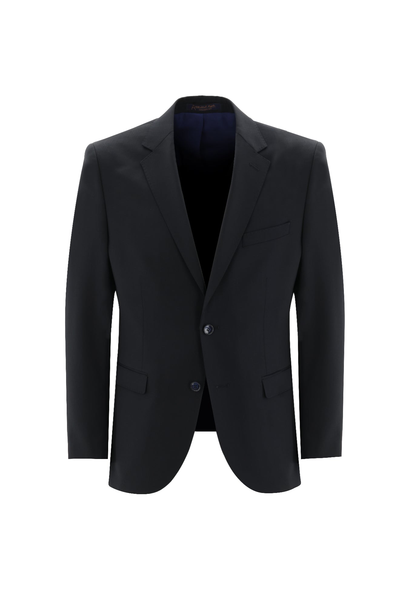 Siyah Lacivert Regular Fit Yünlü Klasik Takım Elbise