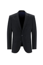 Siyah Lacivert Regular Fit Yünlü Klasik Takım Elbise