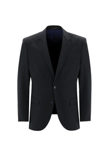 Siyah Lacivert Regular Fit Yünlü Klasik Takım Elbise