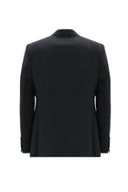 Siyah Lacivert Relaxed Fit Rahat Kesim Yünlü Klasik Takım Elbise