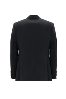 Siyah Lacivert Relaxed Fit Rahat Kesim Yünlü Klasik Takım Elbise