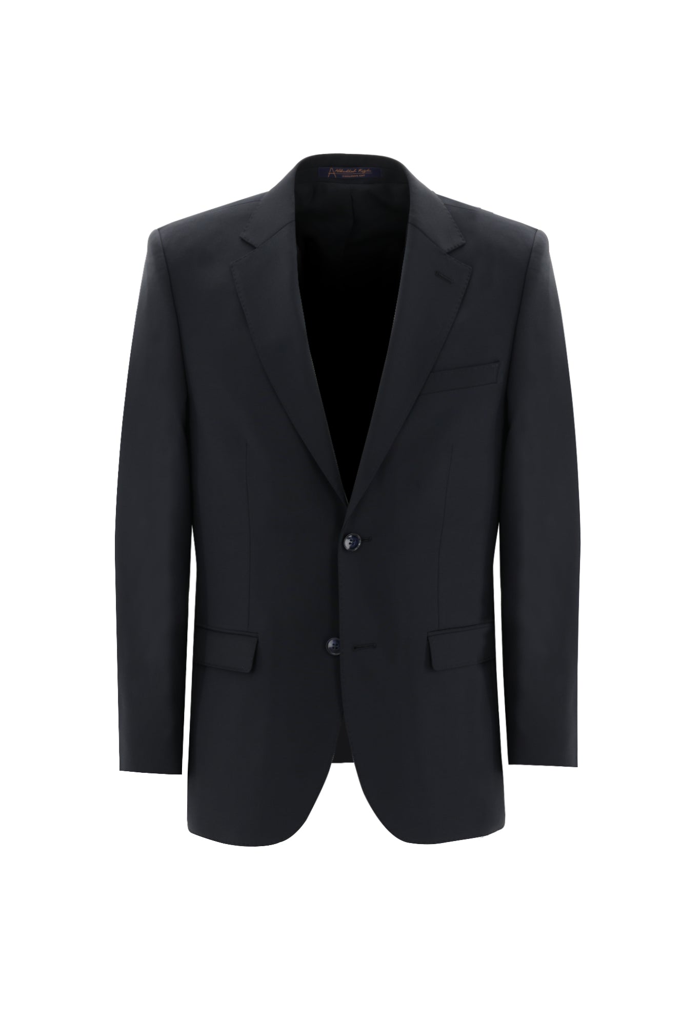 Siyah Lacivert Slim Fit Dar Kesim Yünlü Klasik Takım Elbise