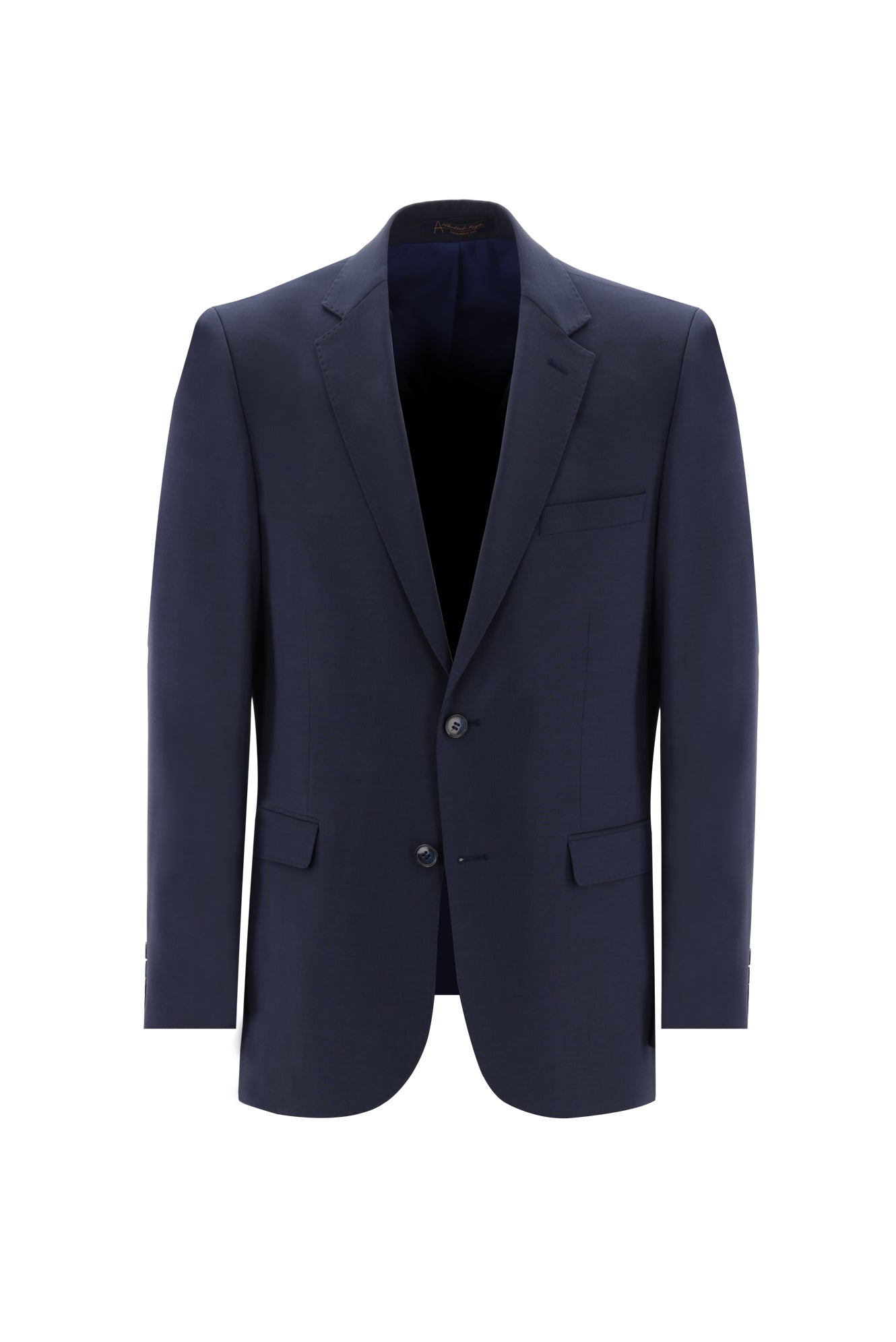 Orta Lacivert Slim Fit Dar Kesim Yünlü Klasik Takım Elbise