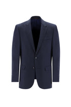 Orta Lacivert Slim Fit Dar Kesim Yünlü Klasik Takım Elbise