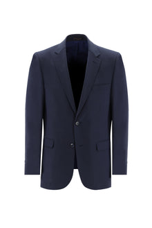 Orta Lacivert Slim Fit Dar Kesim Yünlü Klasik Takım Elbise