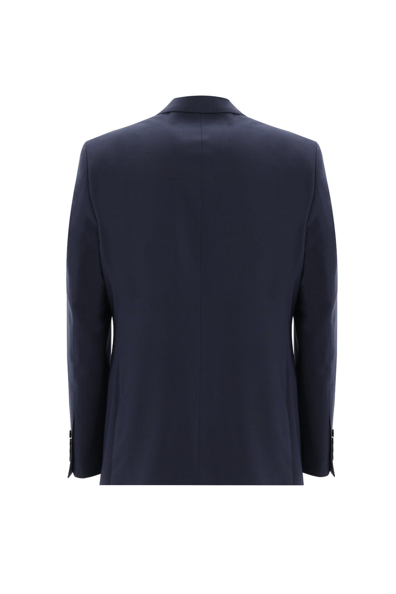 Orta Lacivert 7 Drop Slim Fit Dar Kesim Tak?m Elbise-Abdullah Ki??l?