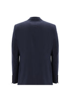 Orta Lacivert Slim Fit Dar Kesim Yünlü Klasik Takım Elbise