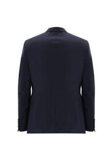 Koyu Lacivert 7 Drop Slim Fit Dar Kesim Yünlü Tak?m Elbise-Abdullah Ki??l?