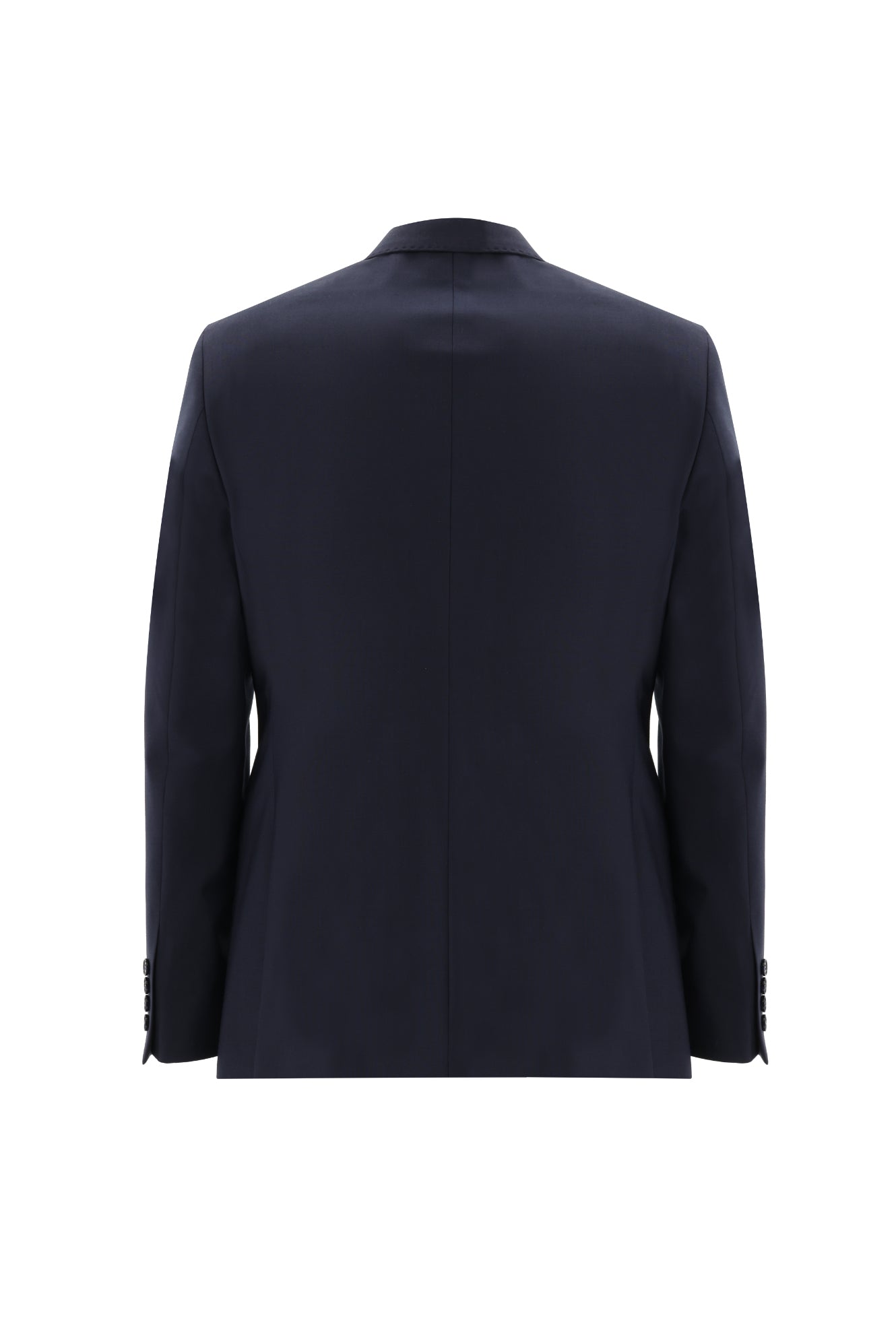 Koyu Lacivert Slim Fit Dar Kesim Yünlü Klasik Takım Elbise