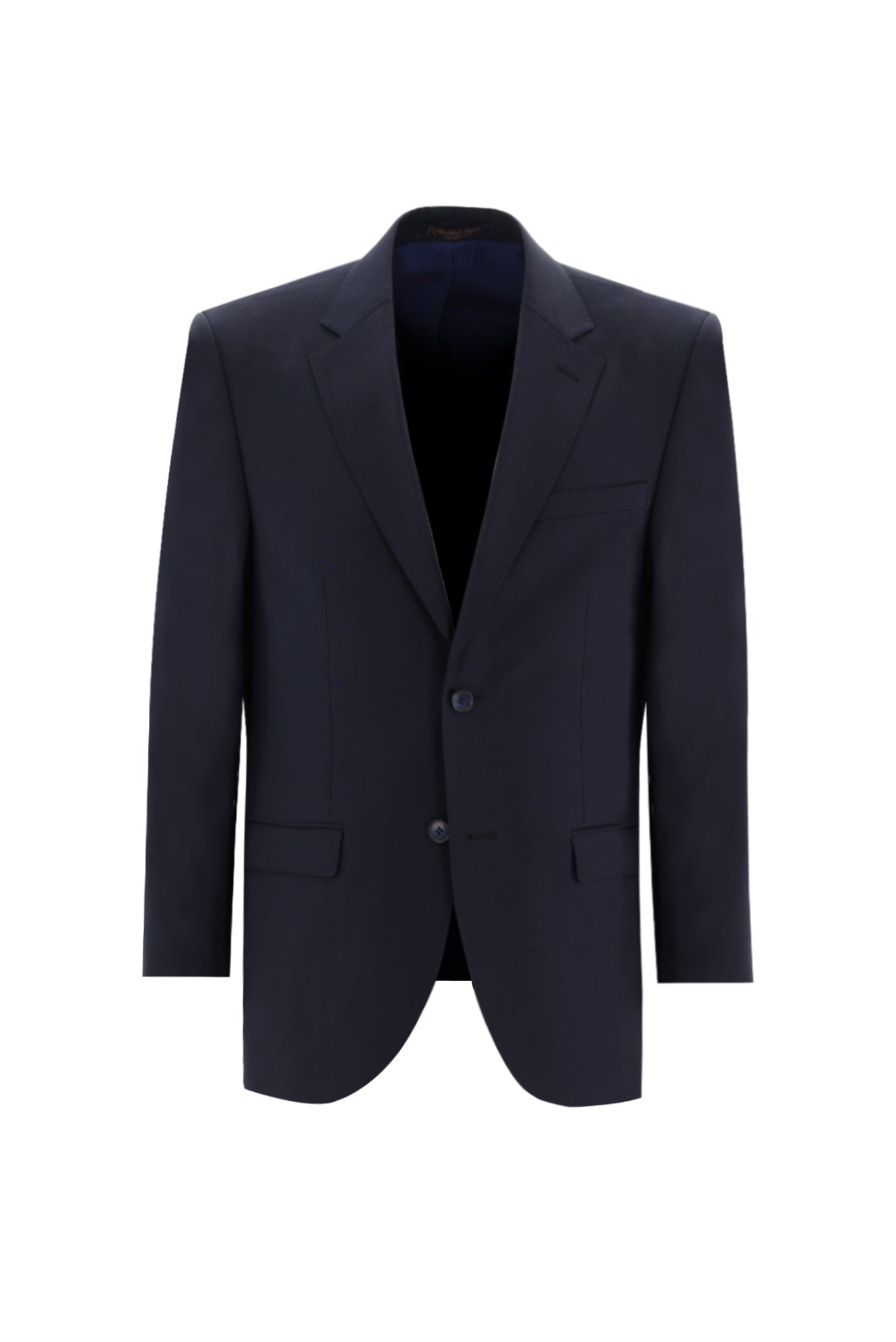 Siyah Lacivert Slim Fit Dar Kesim Klasik Yünlü Takım Elbise