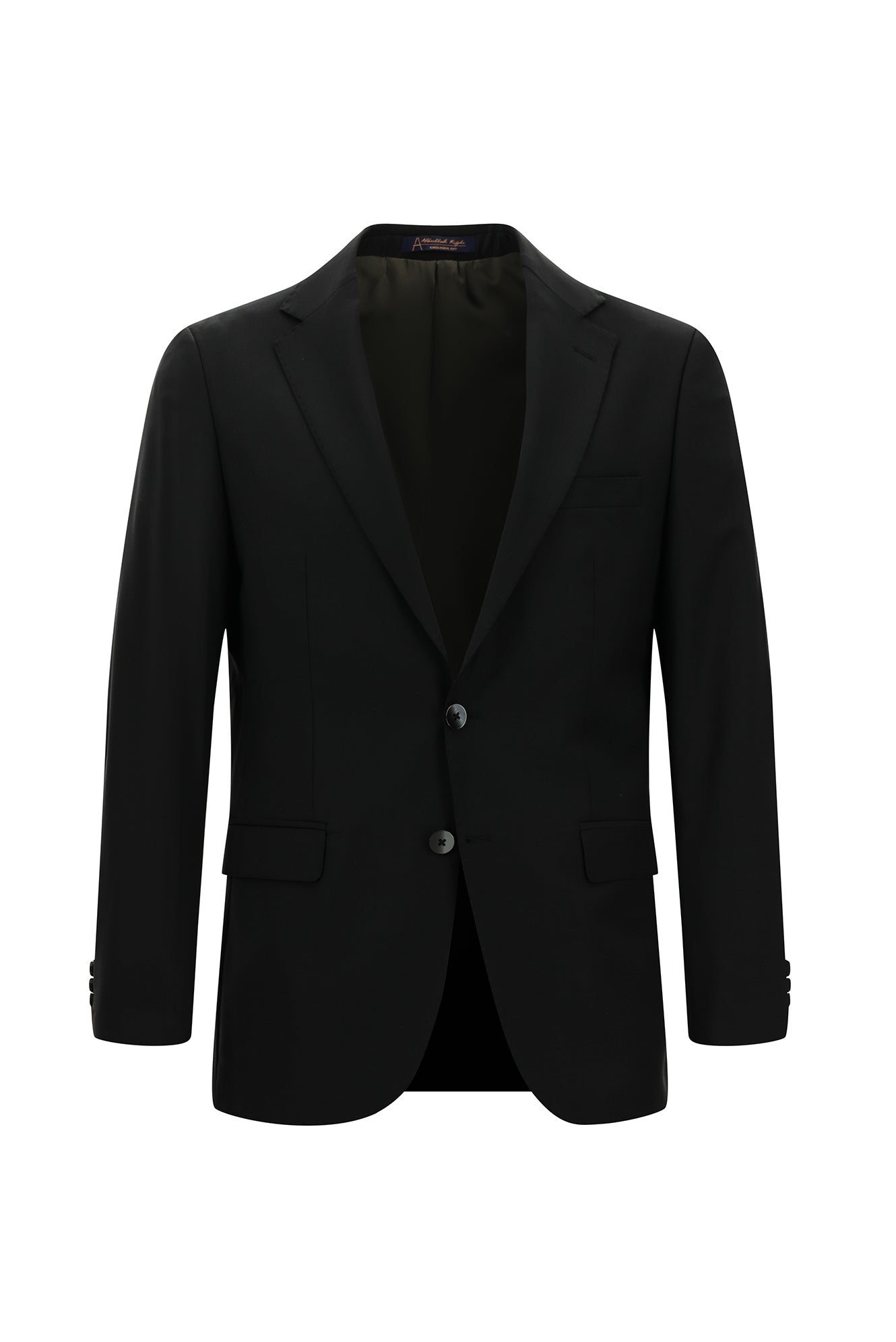 Siyah Regular Fit Yünlü Klasik Takım Elbise