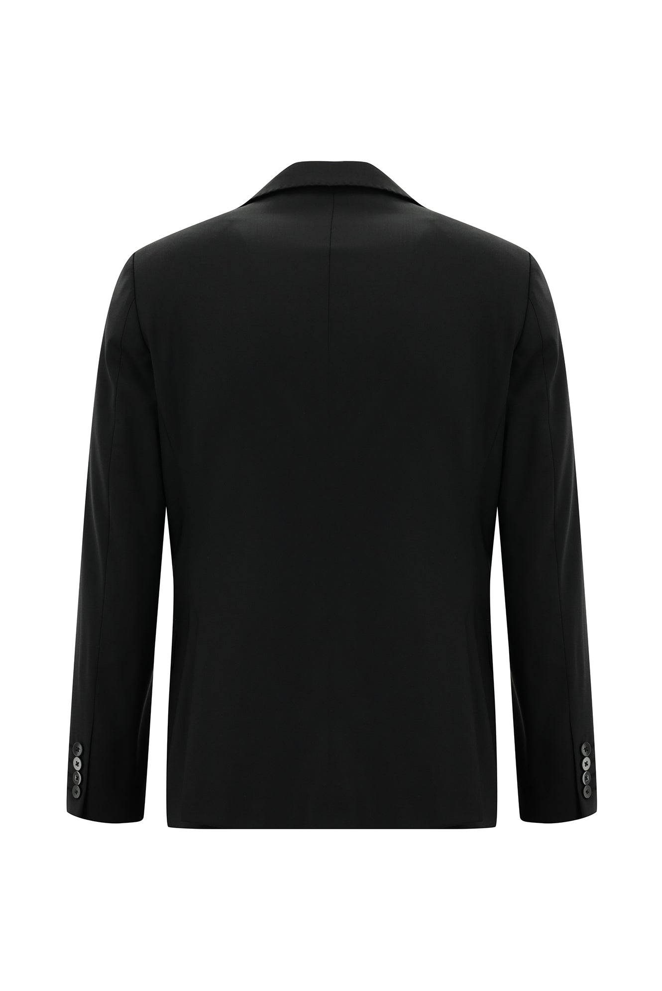 Siyah Slim Fit Dar Kesim Yünlü Klasik Takım Elbise