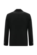 Siyah Regular Fit Yünlü Klasik Takım Elbise