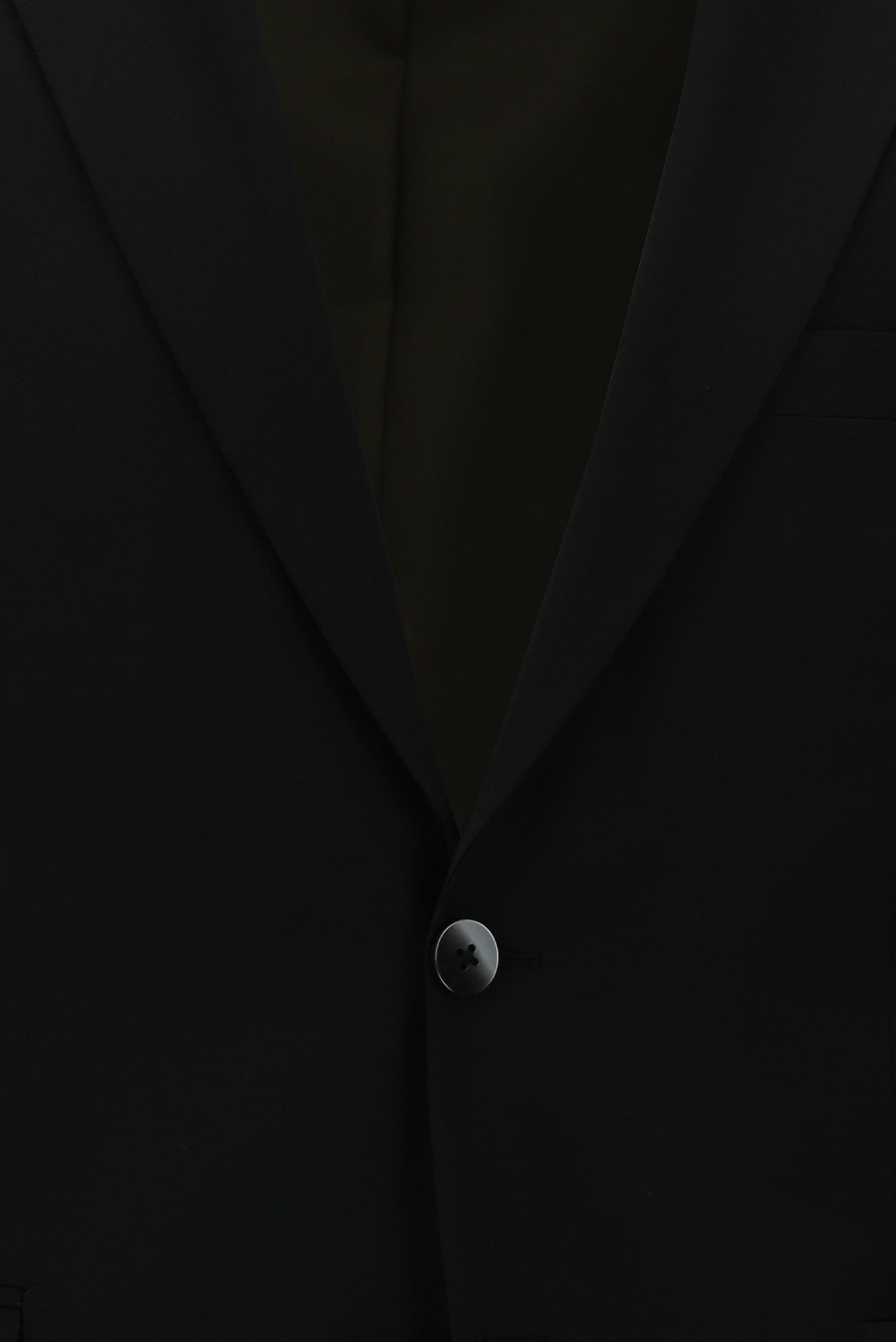 Siyah Slim Fit Dar Kesim Yünlü Klasik Takım Elbise