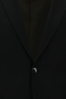 Siyah Slim Fit Dar Kesim Yünlü Klasik Takım Elbise