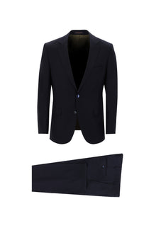 Açık Lacivert Regular Fit Yünlü Klasik Takım Elbise