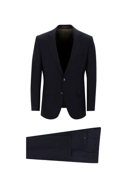 Açık Lacivert Regular Fit Yünlü Klasik Takım Elbise