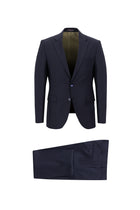 Orta Lacivert Regular Fit Yünlü Klasik Takım Elbise