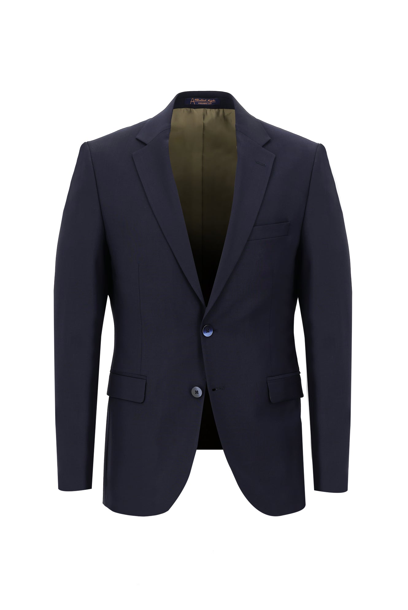 Orta Lacivert Regular Fit Yünlü Klasik Takım Elbise