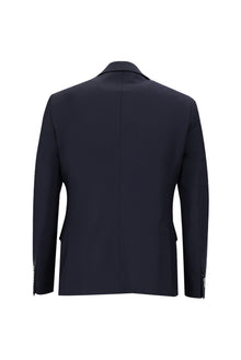 Orta Lacivert 7 Drop Slim Fit Dar Kesim Yünlü Tak?m Elbise-Abdullah Ki??l?