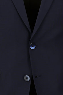 Orta Lacivert 7 Drop Slim Fit Dar Kesim Yünlü Tak?m Elbise-Abdullah Ki??l?