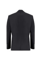 Siyah Relaxed Fit Rahat Kesim Yünlü Klasik Takım Elbise