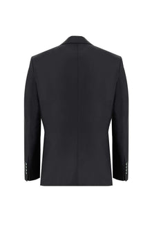 Siyah 4 Drop Relaxed Fit Rahat Kesim Yünlü Tak?m Elbise-Abdullah Ki??l?