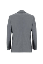 Orta Füme Slim Fit Dar Kesim Yünlü Klasik Takım Elbise