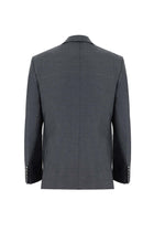 Koyu Füme Slim Fit Dar Kesim Yünlü Klasik Takım Elbise