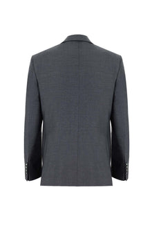 Koyu Füme Slim Fit Dar Kesim Yünlü Klasik Takım Elbise