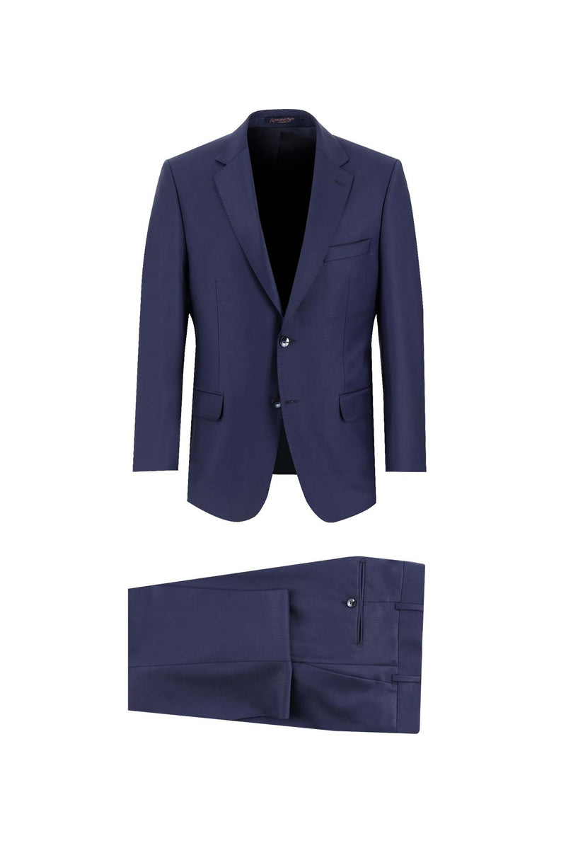 Açık Lacivert Slim Fit Dar Kesim Klasik Takım Elbise