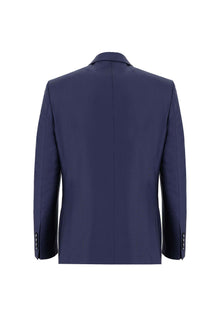 Açık Lacivert Regular Fit Yünlü Klasik Takım Elbise